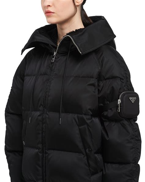 prada gabardine puffer jacket.